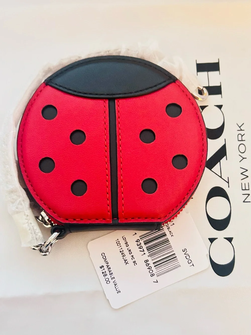 RARE COACH Ladybug Wallet/ Change Wallet/ Keychain/ Bag Charm